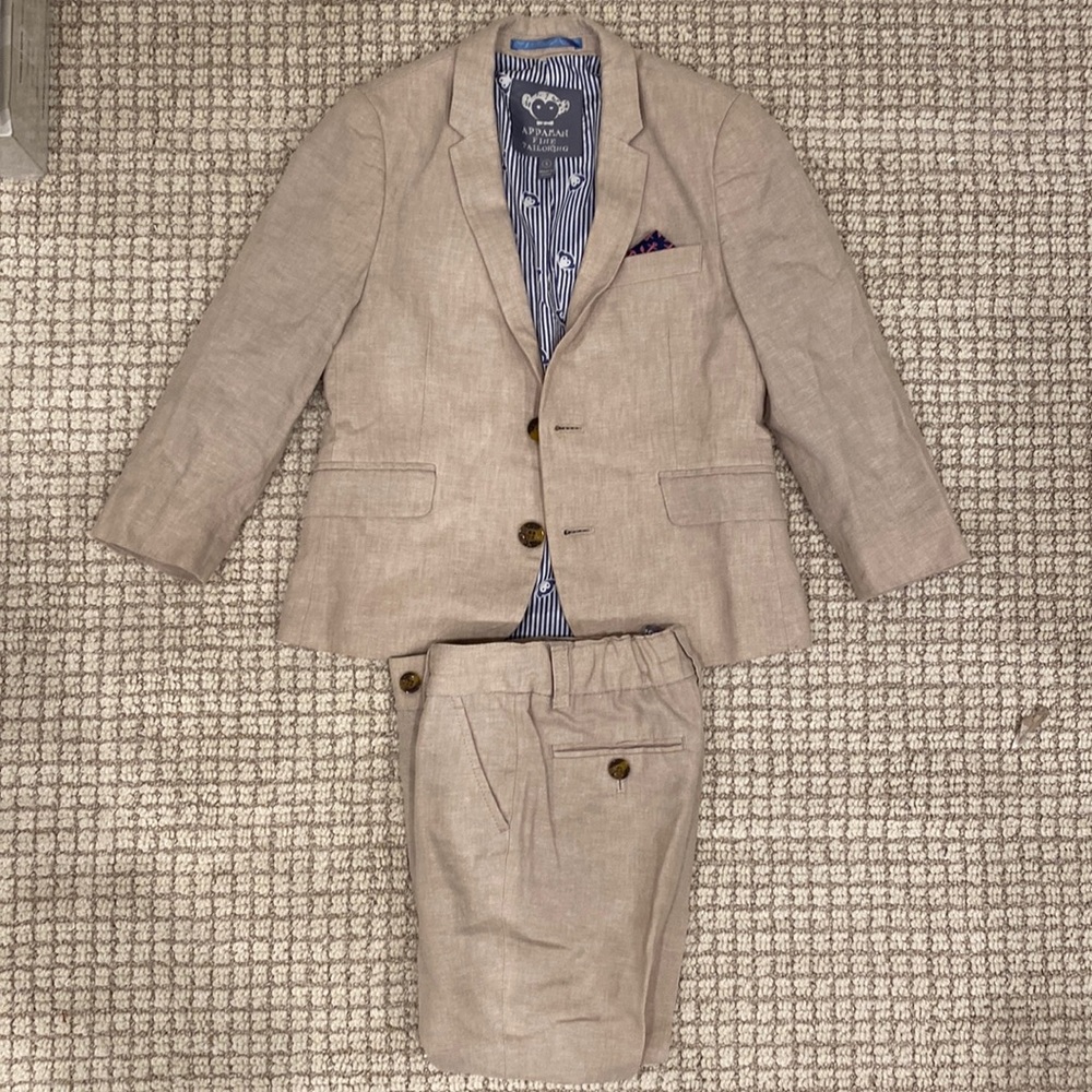 Appaman Toddler Boys Linen Suit - Size 5T